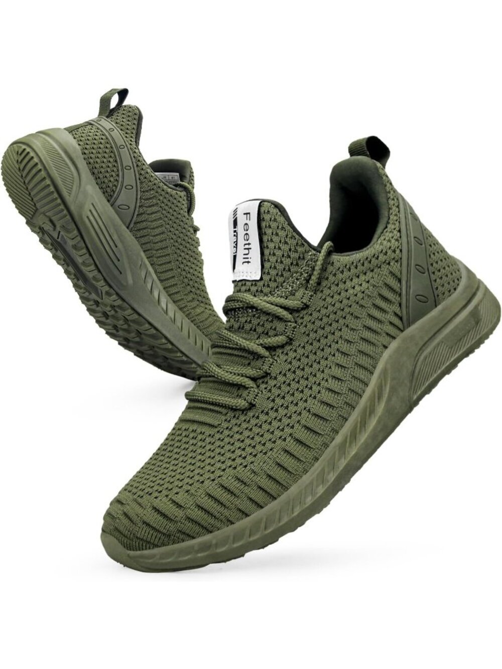 Women's Green Mesh Lightweight Casual Tennis Running Sneakers for Travel Work